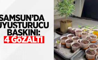 Samsun'da uyuşturucu baskını: 4 gözaltı