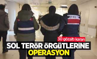 Sol terör örgütlerine operasyon: 30 gözaltı kararı