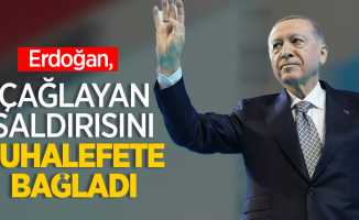 Erdoğan, çağlayan saldırısını muhalefete bağladı