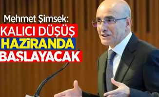 Mehmet Şimşek: Kalıcı düşüş haziranda başlayacak