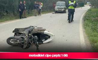 motosiklet cipe çarptı: 1 ölü