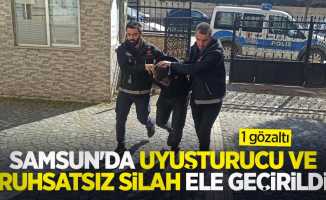 Samsun'da uyuşturucu ve ruhsatsız silah ele geçirildi: 1 gözaltı