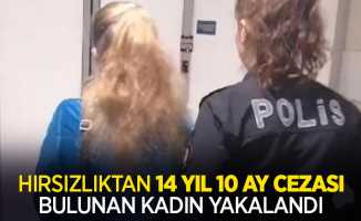 Hırsızlıktan 14 yıl 10 ay cezası bulunan kadın yakalandı