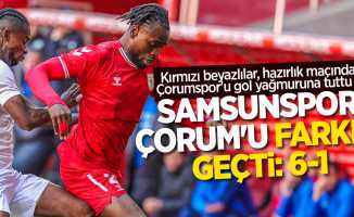 Kırmızı beyazlılar, hazırlık maçında Çorumspor'u gol yağmuruna tuttu ...  SAMSUNSPOR ÇORUM'U FARKLI GEÇTİ 6-1