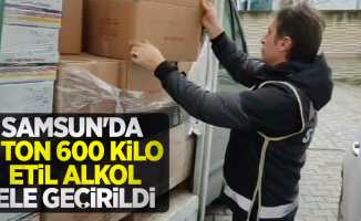 Samsun'da 1 ton 600 kilo etil alkol ele geçirildi