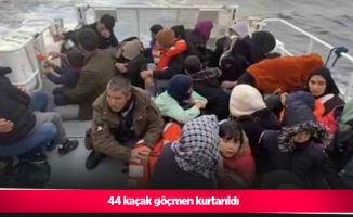 44 kaçak göçmen kurtarıldı