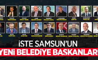 İşte Samsun'un yeni belediye başkanları...