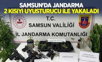 Samsun'da jandarma 2 kişiyi uyuşturucu ile yakaladı