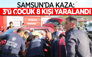 Samsun'da kaza: 3'ü çocuk 8 kişi yaralandı