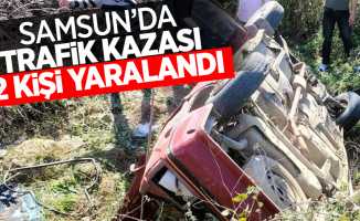 Samsun'da trafik kazası 2 kişi yaralandı