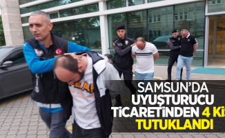 Samsun'da uyuşturucu ticaretinde 4 kişi tutuklandı