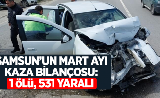 Samsun'un mart ayı kaza bilinçosu: 1 ölü 530 yaralı