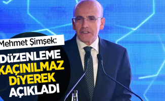 Mehmet Şimşek: Düzenleme kaçınılmaz diyerek açıkladı