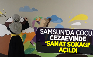 Samsun'da çocuk cezaevinde 'sanat sokağı' açıldı