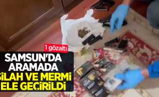 Samsun'da evinde silah ve mermi ele geçirilen şahıs gözaltına alındı