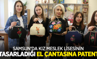 Samsun'da Kız Meslek Lisesinin tasarladığı el çantasına patent