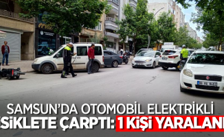 Samsun'da otomobil elektirikli bisiklete çarptı: 1 kişi yaralandı