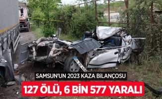 Samsun'un 2023 kaza bilançosu: 127 ölü, 6 bin 577 yaralı