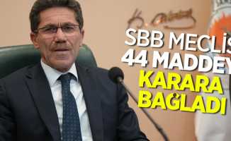 SBB Meclisi 44 maddeyi karara bağladı