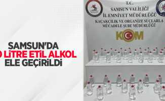 Samsun'da 40 litre etil alkol ele geçirildi