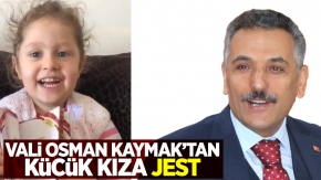 Samsun Valisi Osman Kaymak'tan küçük kıza jest