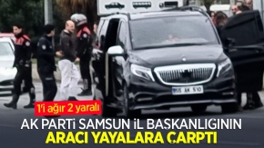 AK Parti Samsun İl Başkanlığının aracı yayalara çarptı! 1#039;i ağır 2 yaralı