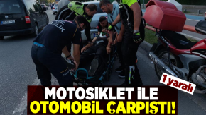 Samsun'da Motosiklet ile Otomobil Çarpıştı! 1 yaralı