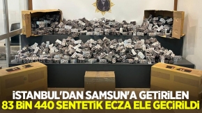 İstanbul#039;dan Samsun#039;a getirilen 83 bin 440 sentetik ecza ele geçirildi