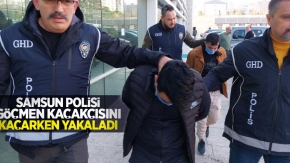 Samsun polisi, göçmen kaçakçısını kaçarken yakaladı