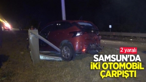 Samsunda iki otomobil çarpıştı: 2 yaralı