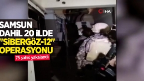 Samsun dahil 20 ilde "Sibergöz-12" operasyonu: 75 şahıs yakalandı