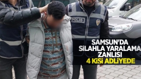 Samsun'da silahla yaralama zanlısı 4 kişi adliyede